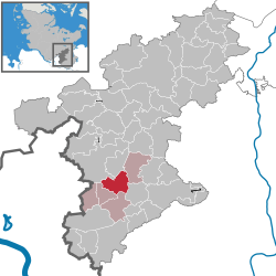 Elhelyezkedése Schleswig-Holstein térképén