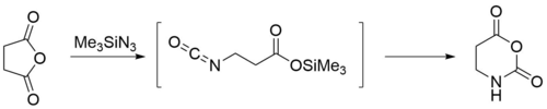 TMS azide addition to cyclic anhydrides