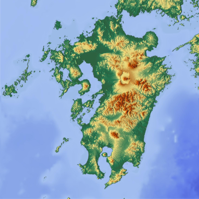 Location map Japan Kyushu
