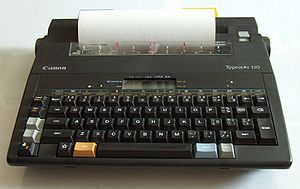Electronic typewriter - the final stage in typ...