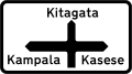 Map-type advance direction sign - crossroad – Other roads.