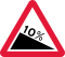 Steep hill downwards (10 %)