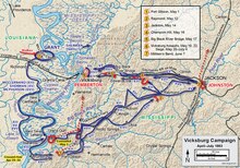 Map of the Vicksburg campaign