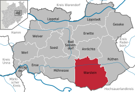 Kaart van Warstein