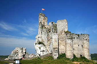 Widok zamku od strony wschodniej