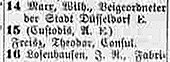 (Tonhallenstraße) 16 Losenhausen J.R. Fabrikant E. (aus Adressbuch der Stadt Düsseldorf für das Jahr 1899 Zweiter Theil, S. 781).