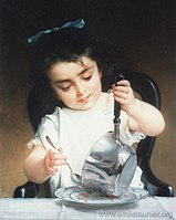 Девочка с посудой, 1882