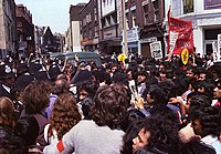 Demonstration in June 1978, after the killing by racists of Altab Ali, a young Bangladeshi man, in May 1978, against the National Front and other racists who were active in the Brick Lane area 1978.06 Brick Lane.JPG