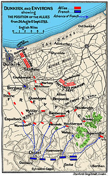 Battle of Hondschoote (6-8 September 1793) Battle of Hondschoote map.jpg