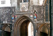 Detail of the medieval City Gate, from Broad Street, Bristol