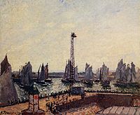 Camille Pissarroren Brise-lames est, relour des régates au Havre.