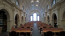 The main reading room of the Science Library, pictured in 2017 Cardiff University Science Library.jpg