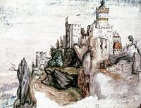 Un Château dans les Alpes 1498, Musée du Louvre