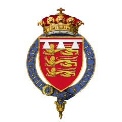 Coat of Arms of Sir John Mowbray, 3rd Duke of Norfolk, KG.png