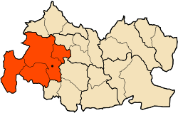Mapa do distrito dentro da província de Tissemsilt