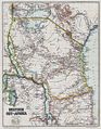 1892, Ekialdeko Afrika Alemaniarraren mapa historikoa.
