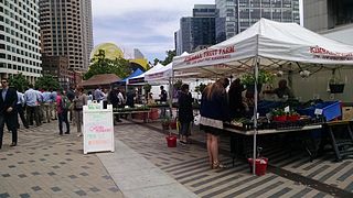 The Boston Public Market Association also operates a farmers' market in Dewey Square on the Rose Fitzgerald Kennedy Greenway.