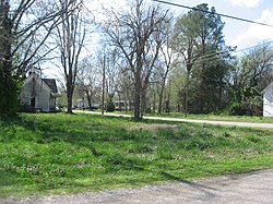 Streetside at the site of Dickey's Octagonal Barbershop