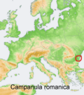 Distribution map Campanula romanica.png