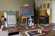 Salle de classe à l'écomusée de Schönwalde am Bungsberg.