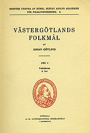 Västergötlands folkmål (1940).