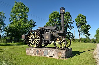 En Kemna Breslau lokomobil vid kommunmuseet.