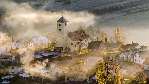 A mysterious picture of the St Lawrence Church amid the fogs in Zliechov, Slovakia Photograph⧼colon⧽ Vladimír Ruček Licensing: CC-BY-SA-4.0