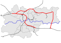 Mapa przebiegu linii kolejowej