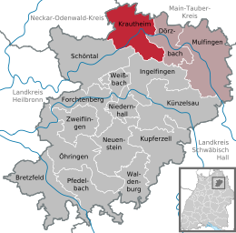 Krautheim - Localizazion