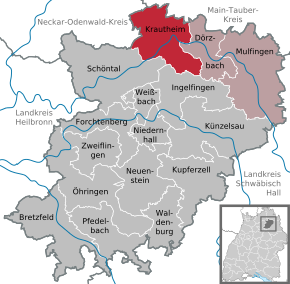 Poziția localității Krautheim