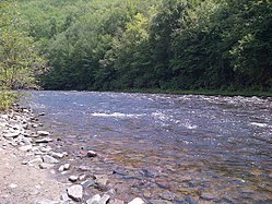 The Lehigh River in Lehigh Township in August 2015