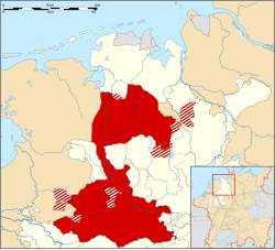 Fyrstbispedømmet Münsters placering