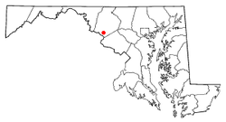 Location of Adamstown, Maryland