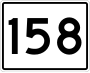 State Route 158 marker