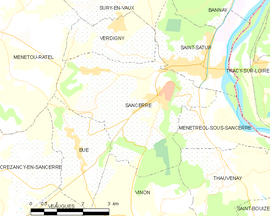 Mapa obce Sancerre