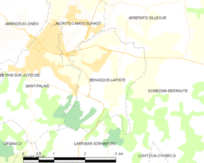 Poziția localității Béhasque-Lapiste