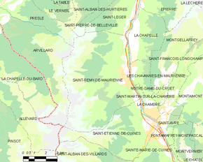 Poziția localității Saint-Rémy-de-Maurienne