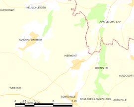 Mapa obce Hiermont