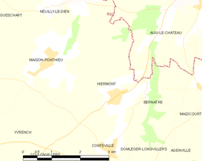 Poziția localității Hiermont