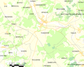 Mapa obce Tonnerre