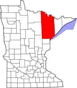 map of Minnesota highlighting St. Louis County