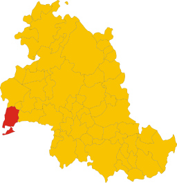 Città della Pieves läge i Perugia