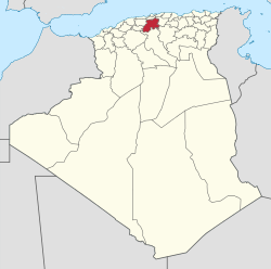 Map of Algeria highlighting Médéa