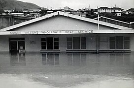 Flooding at Moore Wilsons, Porirua.