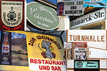 Examples of German language on signs in Namibia NamibiaDeutscheSprache.jpg