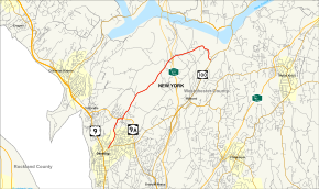 Mapo de New York State Route 134