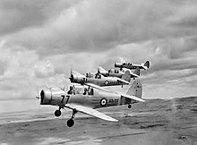 CAC Wackett trainers of the Royal Australian Air Force in 1942 No. 3 EFTS RAAF Wacketts (AWM AC0143).JPG