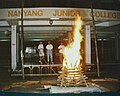 Campfire at the old NYJC campus in 1988.