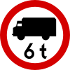B-5 "no entry for trucks" (variant – having a gross weight exceeding [...] tonnes)