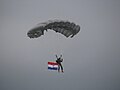 Parachute jump on the day of the Armed Forces